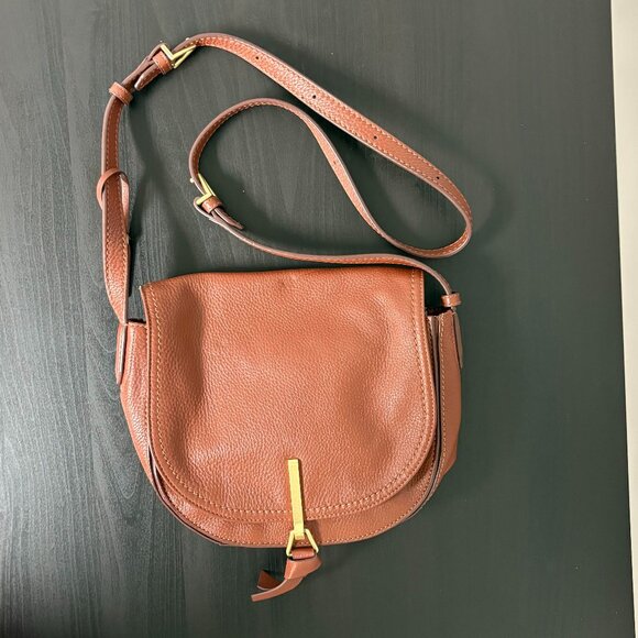 Vera Bradley Carson Saddlebag, Brown Leather NWT - Picture 1 of 8